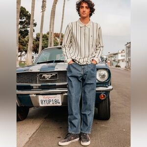 volcom nova solver modern straight leg, 36 waist hemmed to 28” inseam